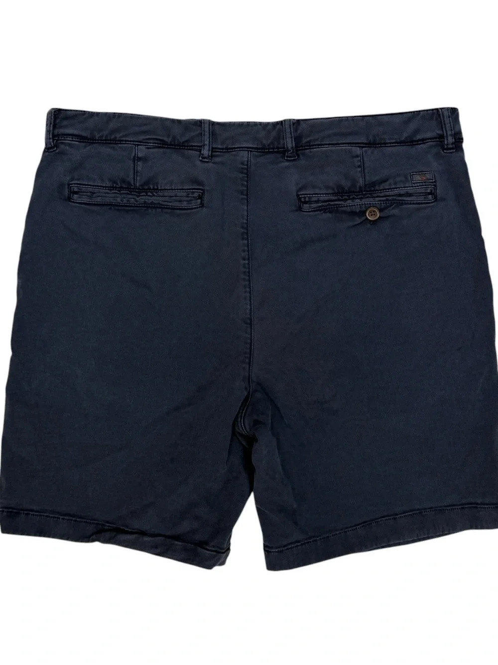 Faherty Shorts Mens 35 Blue Nights Coastline Chino Stretch Terry Casual Khaki 8”